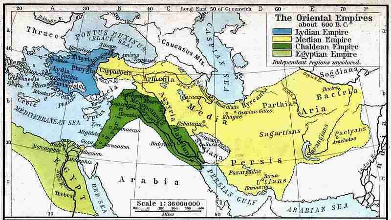 نقشه امپراطوری مادها