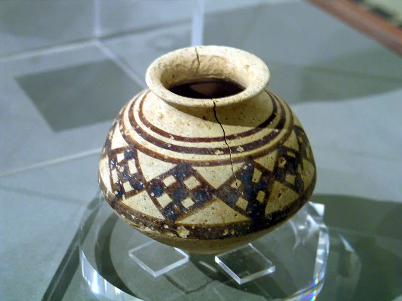 نمونه سفال - شهر سوخته- موزه ملي ايران