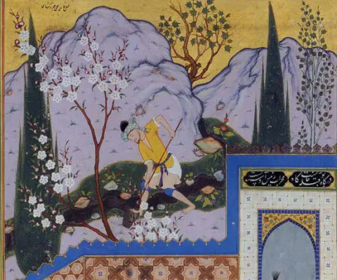 سرو عنصری ثابت در نگارگری ایرانی