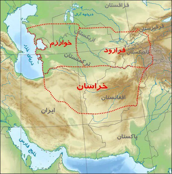 نقشه خراسان بزرگ