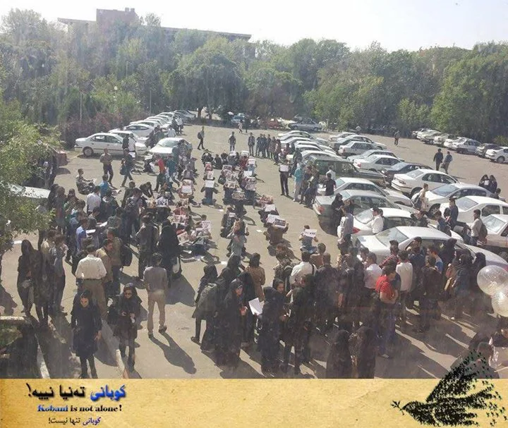  اعتصاب در دانشگاه تبریز، در حمایت از کوبانی 