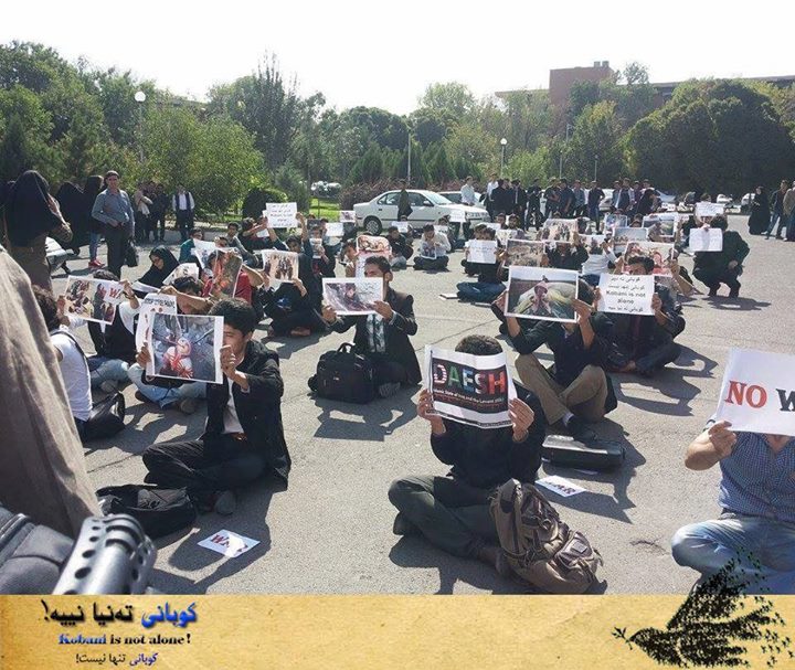  اعتصاب در دانشگاه تبریز، در حمایت از کوبانی 