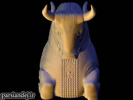 تصاویر سه بعدی گاو ایران باستان
